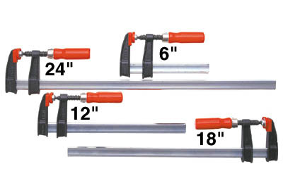 Medium Duty Bar Clamp, 2-1/2" Throat 6"
