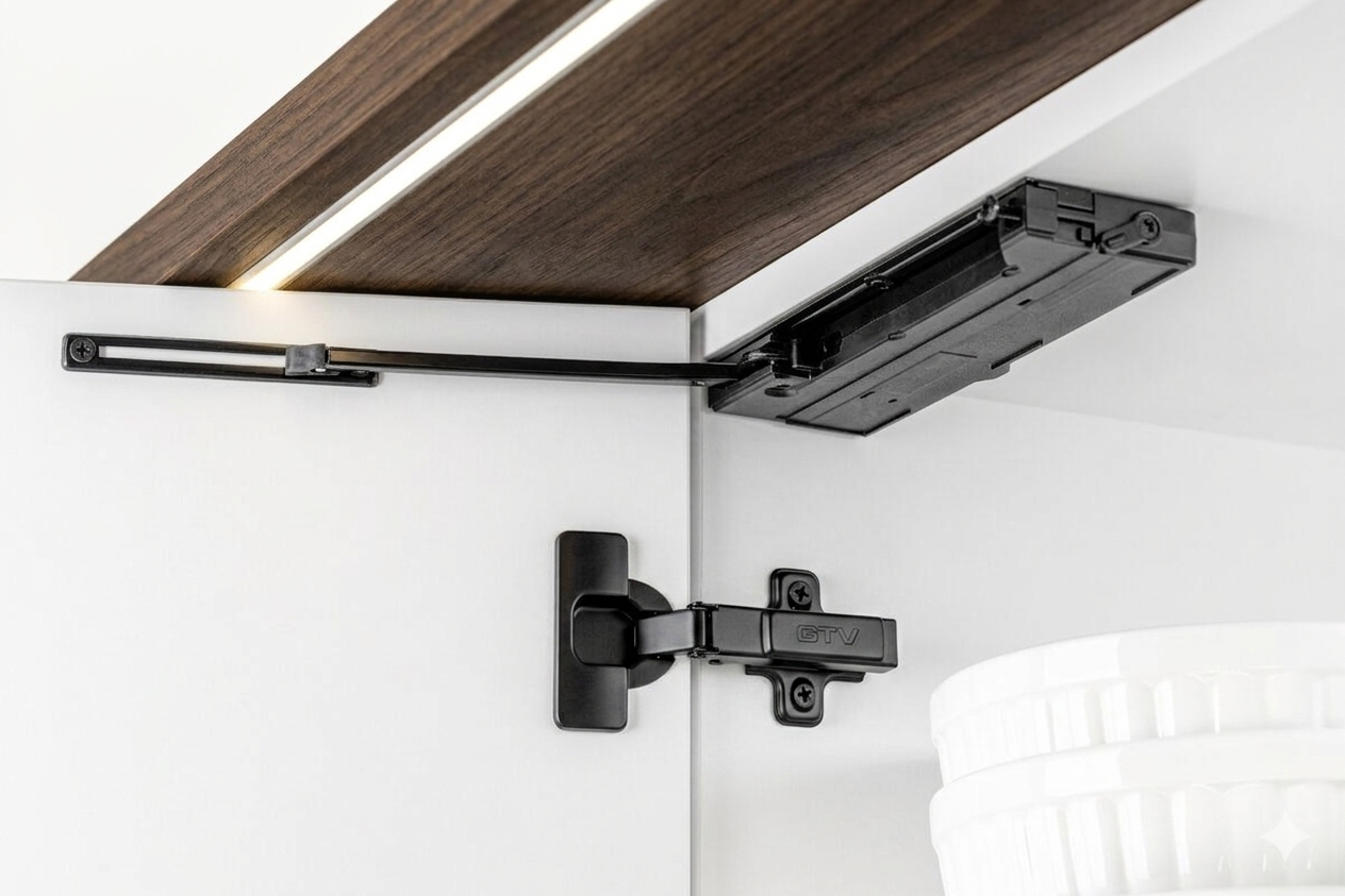 Push to Open and Self Soft Closing Adapter, push to open and soft closing automatically "AliPushSoft" for Existing doors ADDONN