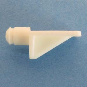 Shelf Support 1/2" - 5mm peg, White, Bag of 1 Plastic 3205WH
