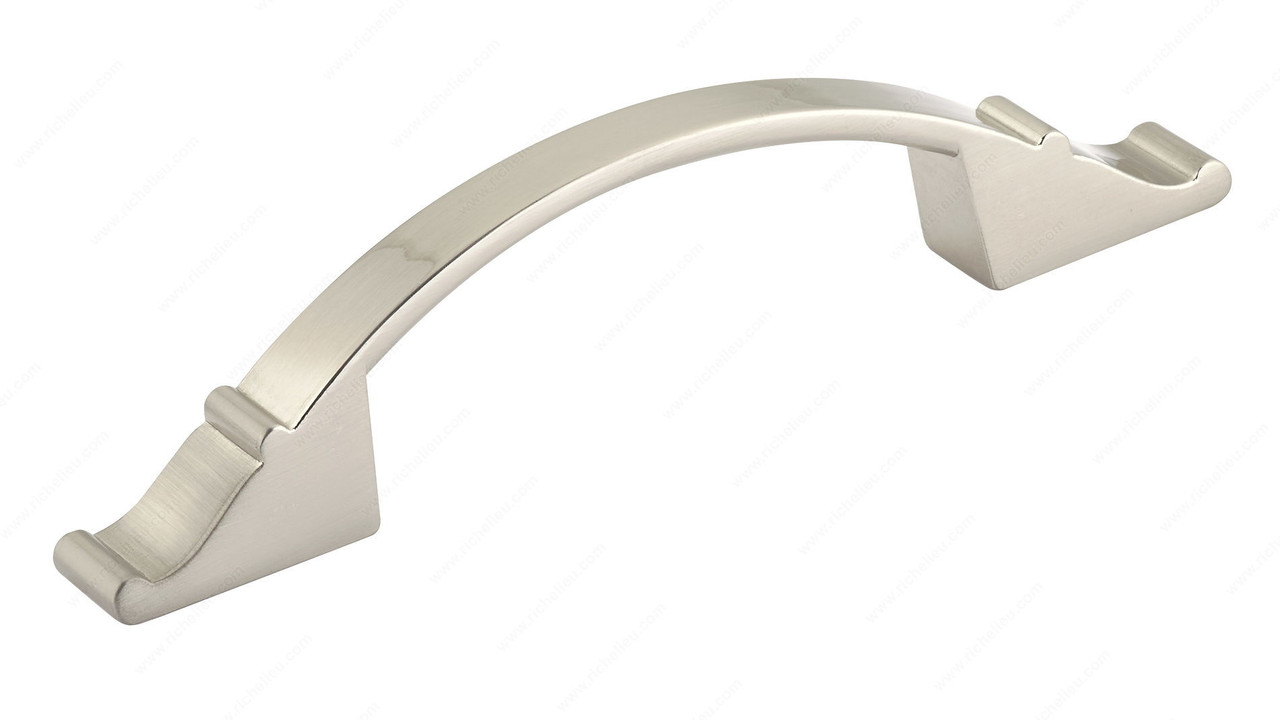 Traditional Metal Pull - 2606, Center to Center 3 in, Overall Dimensions 24 mm Brashed Nickel