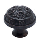 KNOB, OAK LEAF, 1-1/4", VERONA BRONZE