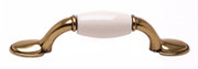 PULL, ANTIQUE ENGLISH/LT ALMOND CERAMIC