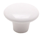 KNOB, 1-3/8", CERAMIC WHITE