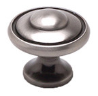 KNOB, 1-3/16" BRSHD BLK NCKL