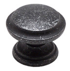 KNOB W/RING, 35MM, RUSTIC IRON