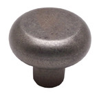 KNOB, 1-3/16 DIA, M4, FLAT RUSTIC NICKEL