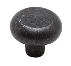 KNOB, 1-3/16 DIA, M4, FLAT RUSTIC IRON