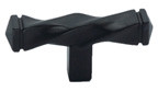 TWISTED T KNOB, SATIN BLACK