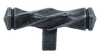 TWISTED T KNOB, WEATHERED IRON