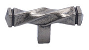 TWISTED T KNOB, WEATHERED NICKEL