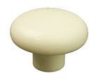 KNOB, 1-1/2", POLYPRO WHITE