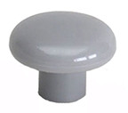 KNOB, 1-1/2", POLYPRO DARK GRAY