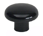 KNOB, 1-1/2", POLYPRO BLACK