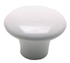 KNOB, 1-1/2", CERAMIC WHITE