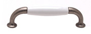 PULL, 96MM, TIN W/WHITE CERAMIC