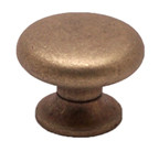 KNOB, DULL ANTIQUE BRASS