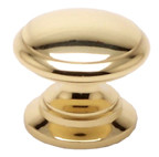 KNOB, 1-1/4", SOLID BRASS