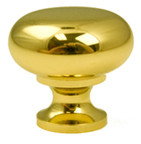 KNOB, 1", SOLID BRASS
