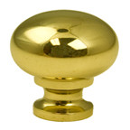 KNOB, 3/4", SOLID BRASS