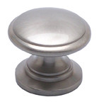 KNOB, 1-3/16", BRUSHED NICKEL