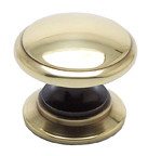 KNOB, 1-3/16", POLISHED ANTIQUE BRASS