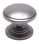 KNOB, 1-3/16", ANTIQUE PEWTER