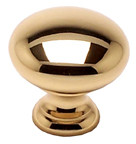 KNOB, 1-1/4", HOLLOW, POLISHED BRASS