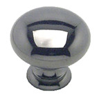 KNOB, 1-1/4", HOLLOW, BLACK NICKEL
