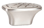KNOB, 1-13/16 X 15/16 BRUSHED NICKEL