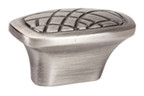 KNOB, 1-13/16 X 15/16 VINTAGE NICKEL