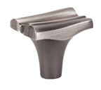 KNOB, 1-5/16" X 1" BRUSHED TIN