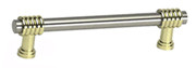 PULL, BRUSHD NICKEL/POLISHED BRASS POSTS