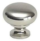 KNOB, 1-1/4", ANTIQUE SILVER