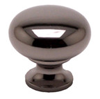 KNOB, 1-1/4", BRUSHED NICKEL