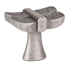 KNOB, 1-5/16 X 15/16 WEATHERED NICKEL