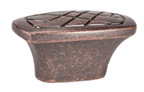 KNOB 1-13/16 X 15/16 WEATHERED VERONA BZ