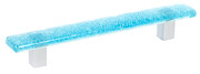 PULL 128MM GLASS LIGHT BLUE