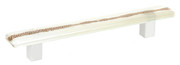 PULL 128MM GLASS SANDSTONE