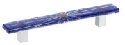 PULL 128MM GLASS DARK BLUE F
