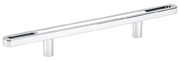 PULL 96MM POLISHED CHROME AND WHITE