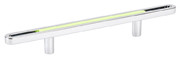 PULL 96MM POLISHED CHROME AND LIME