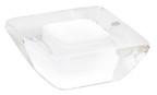 KNOB 33MM WHITE AND TRANSPARENT