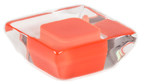 KNOB 33MM ORANGE AND TRANSPARENT