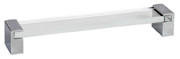 PULL 192MM POL CHRM AND TEMPER GLASS