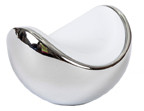 KNOB 40MM POLISHED CHROME AND WHITE