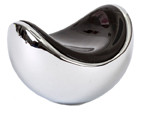KNOB 40MM POLISHED CHROME AND BLACK