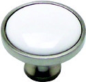 KNOB, BRSHD NCKL/WHITE