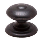 KNOB,BKPLTE RUSTIC BRASS