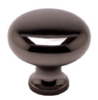 KNOB, 1-1/4", BLACK NICKEL