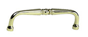 PULL, 4" C/C, SOLID BRASS